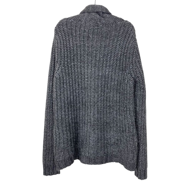 Rag and Bone Men Shawl Collar Knit Wool, Alpaca Blend Cardigan Gray Size Large - Picture 6 of 7